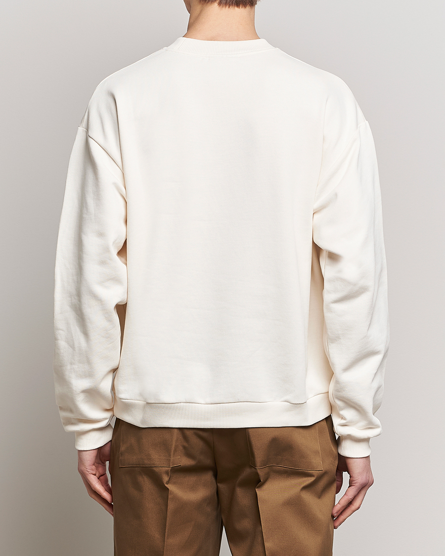 Herr | Tröjor | Drôle de Monsieur | Oranger Print Sweatshirt Off White