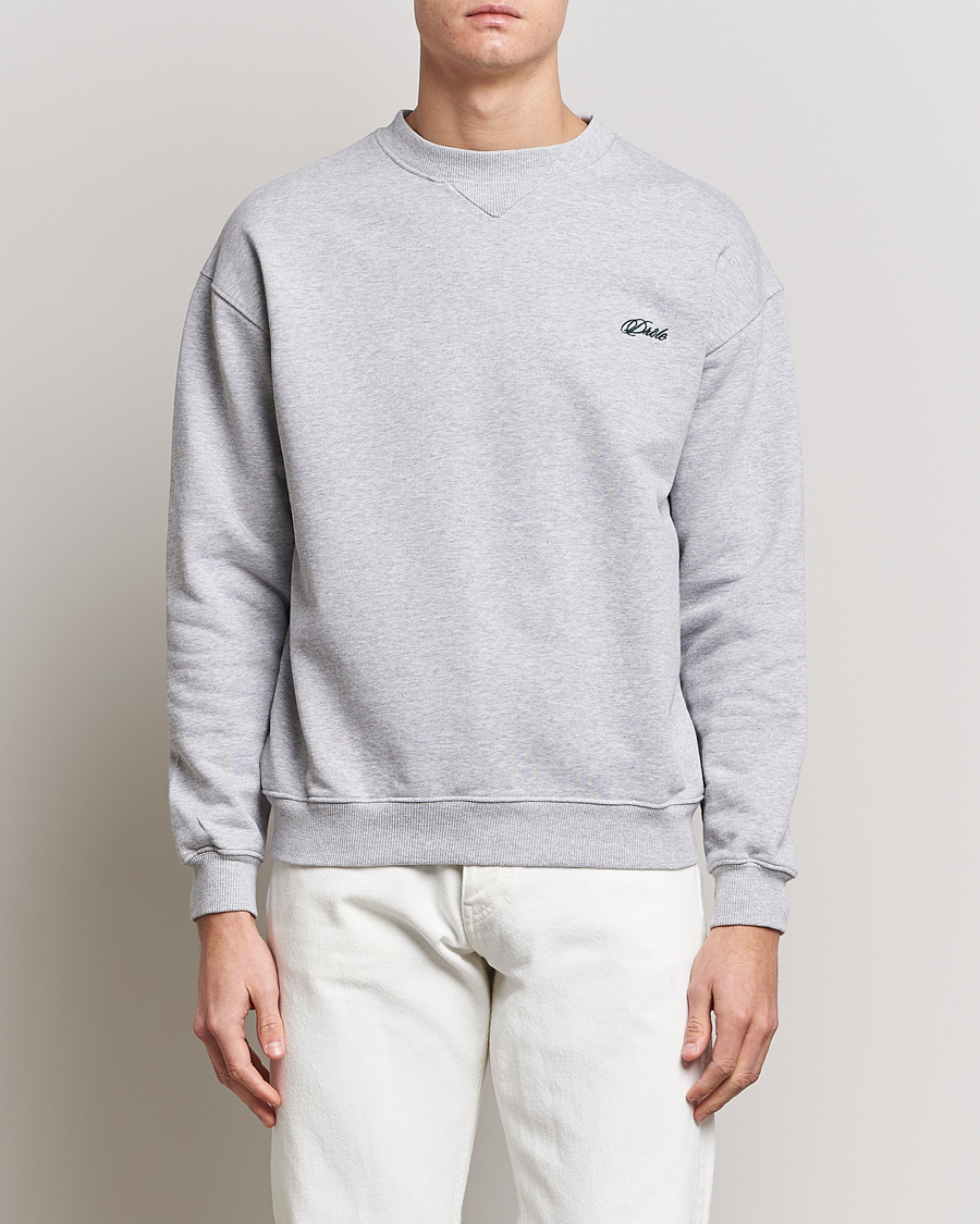 Herr | Grå Sweatshirts | Drôle de Monsieur | Signature Sweatshirt Light Grey