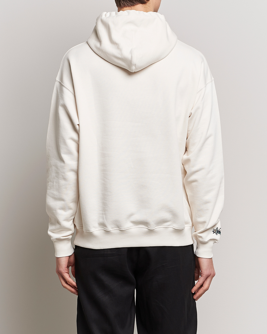 Herr | Tröjor | Drôle de Monsieur | Fleur Embroidered Hoodie Off White