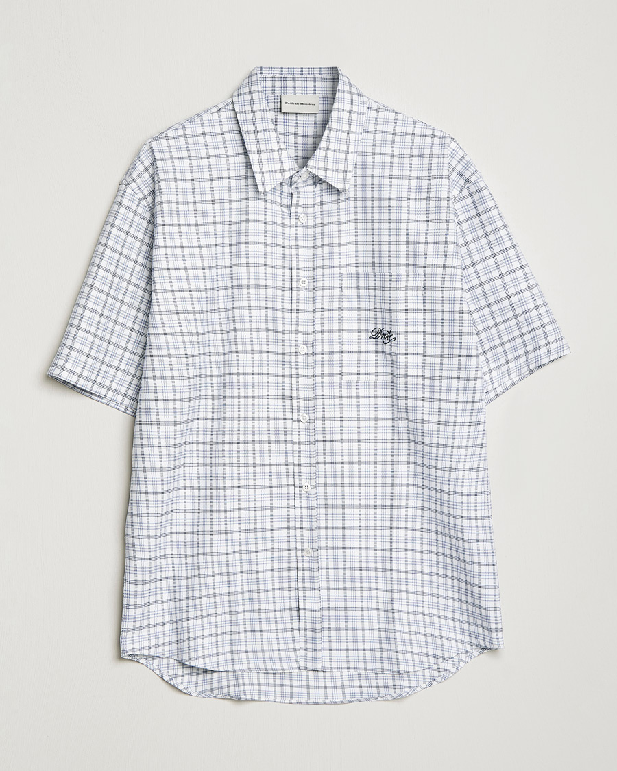 Herr | Skjortor | Drôle de Monsieur | Short Sleeve Signature Shirt Blue Check