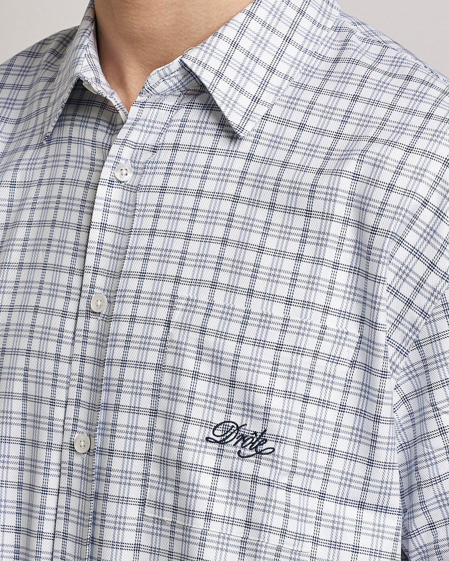 Herr | Skjortor | Drôle de Monsieur | Short Sleeve Signature Shirt Blue Check