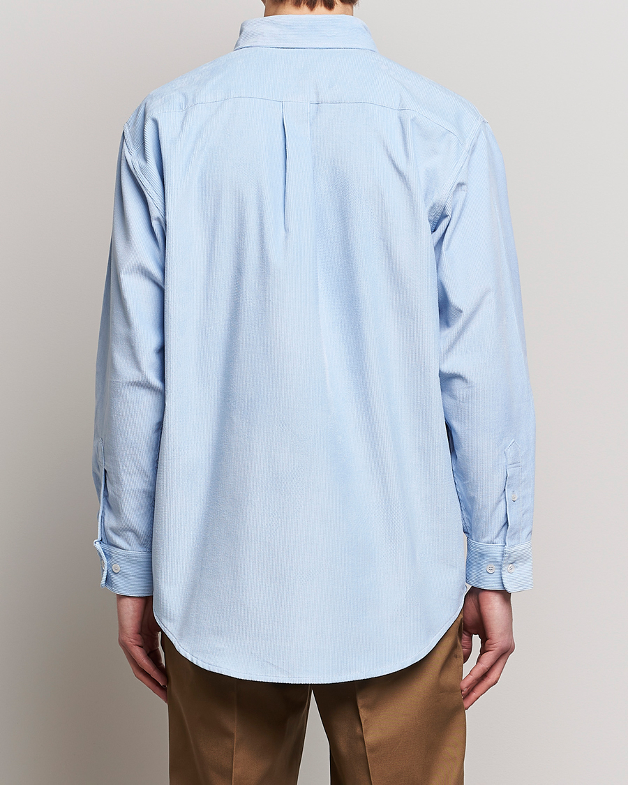 Herr | Skjortor | Drôle de Monsieur | Fleur Corduroy Shirt Light Blue
