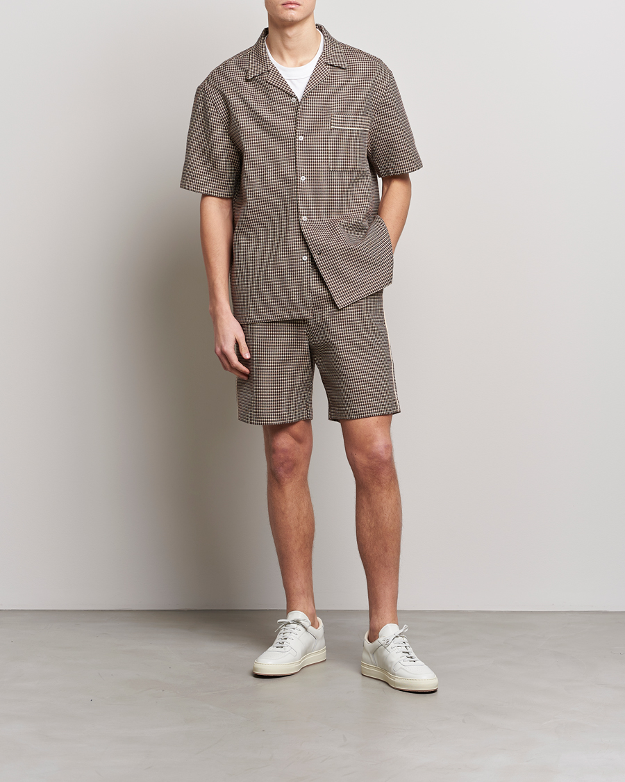 Herr | Skjortor | Drôle de Monsieur | Jacquard Bowling Shirt Brown