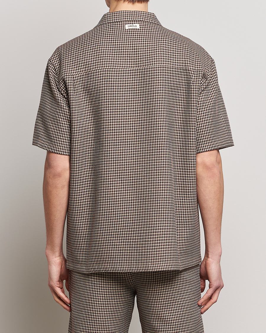 Herr | Skjortor | Drôle de Monsieur | Jacquard Bowling Shirt Brown