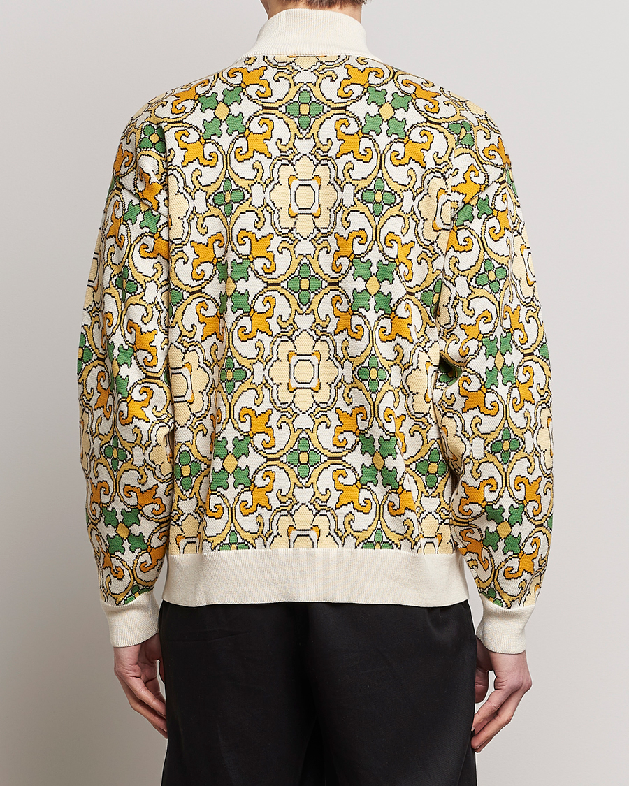 Herr | Jackor | Drôle de Monsieur | Jacquard Ornaments Zip Blouson Yellow/Green
