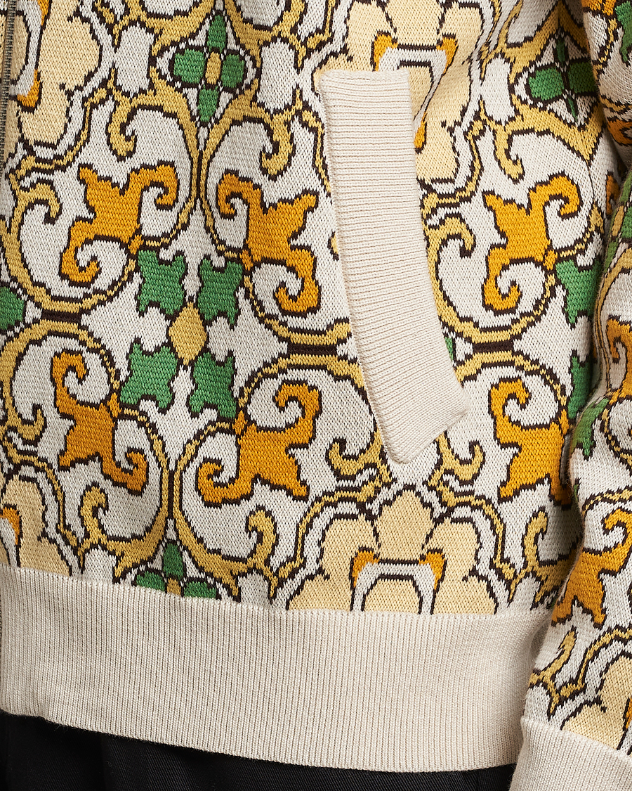 Herr | Jackor | Drôle de Monsieur | Jacquard Ornaments Zip Blouson Yellow/Green