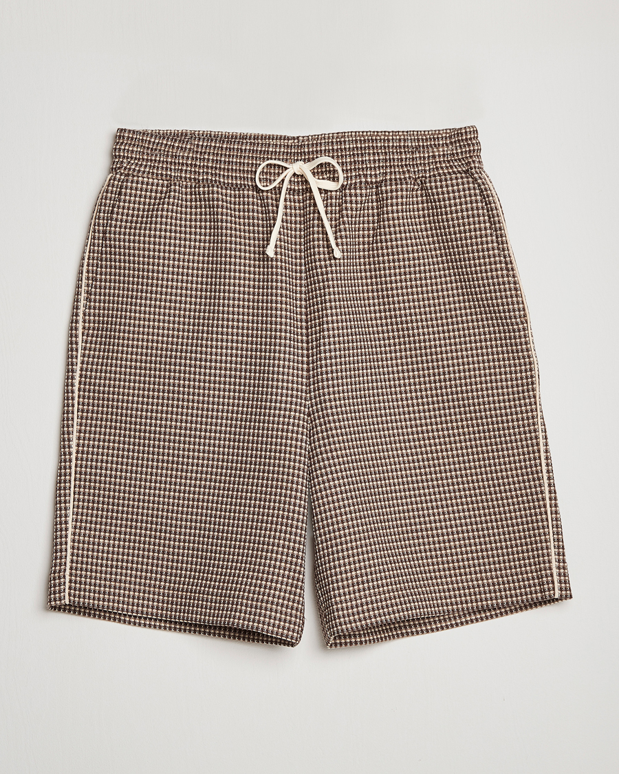 Herr | Shorts | Drôle de Monsieur | Jacquard Drawstring Shorts Brown