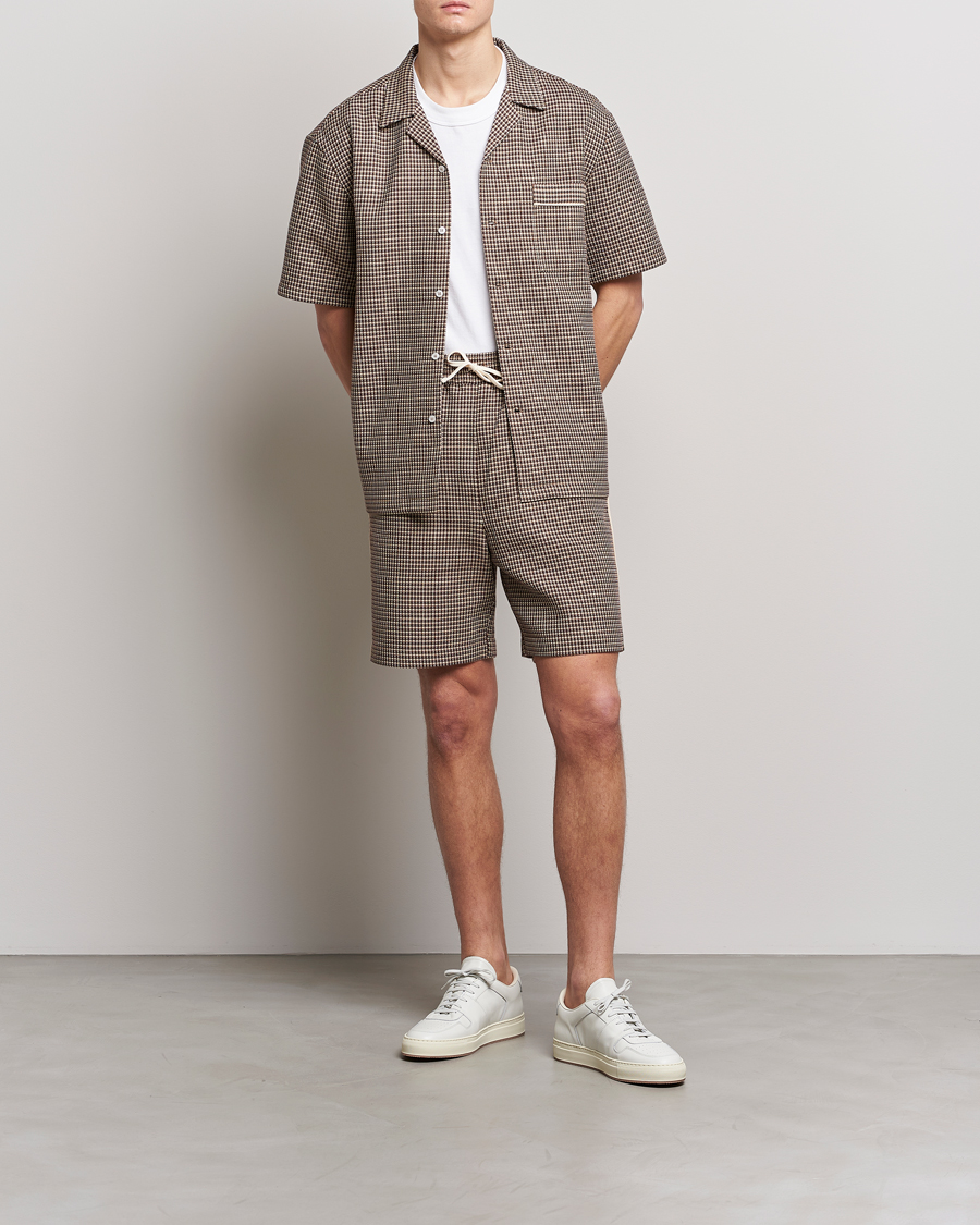 Herr | Shorts | Drôle de Monsieur | Jacquard Drawstring Shorts Brown