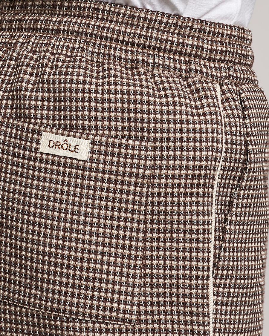 Herr | Shorts | Drôle de Monsieur | Jacquard Drawstring Shorts Brown
