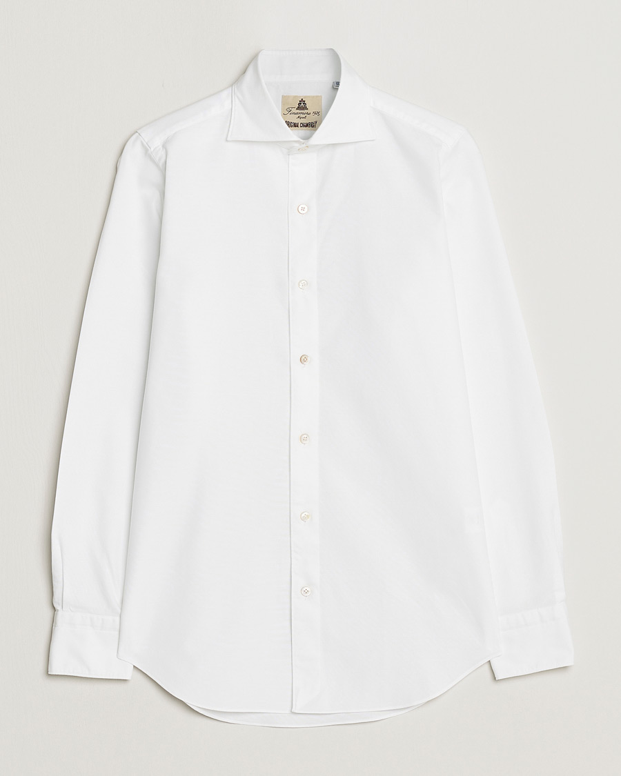 Herr | Skjortor | Finamore Napoli | Tokyo Slim Chambray Shirt White