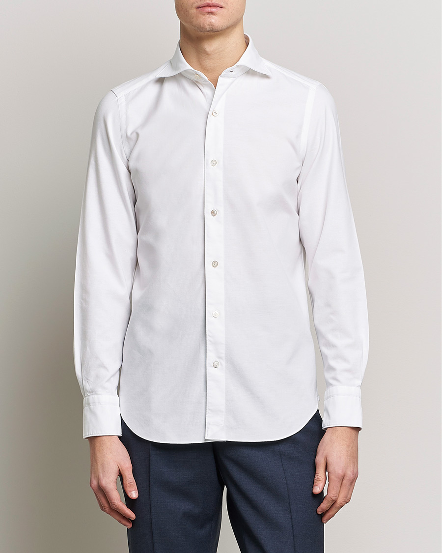 Herr | Skjortor | Finamore Napoli | Tokyo Slim Chambray Shirt White