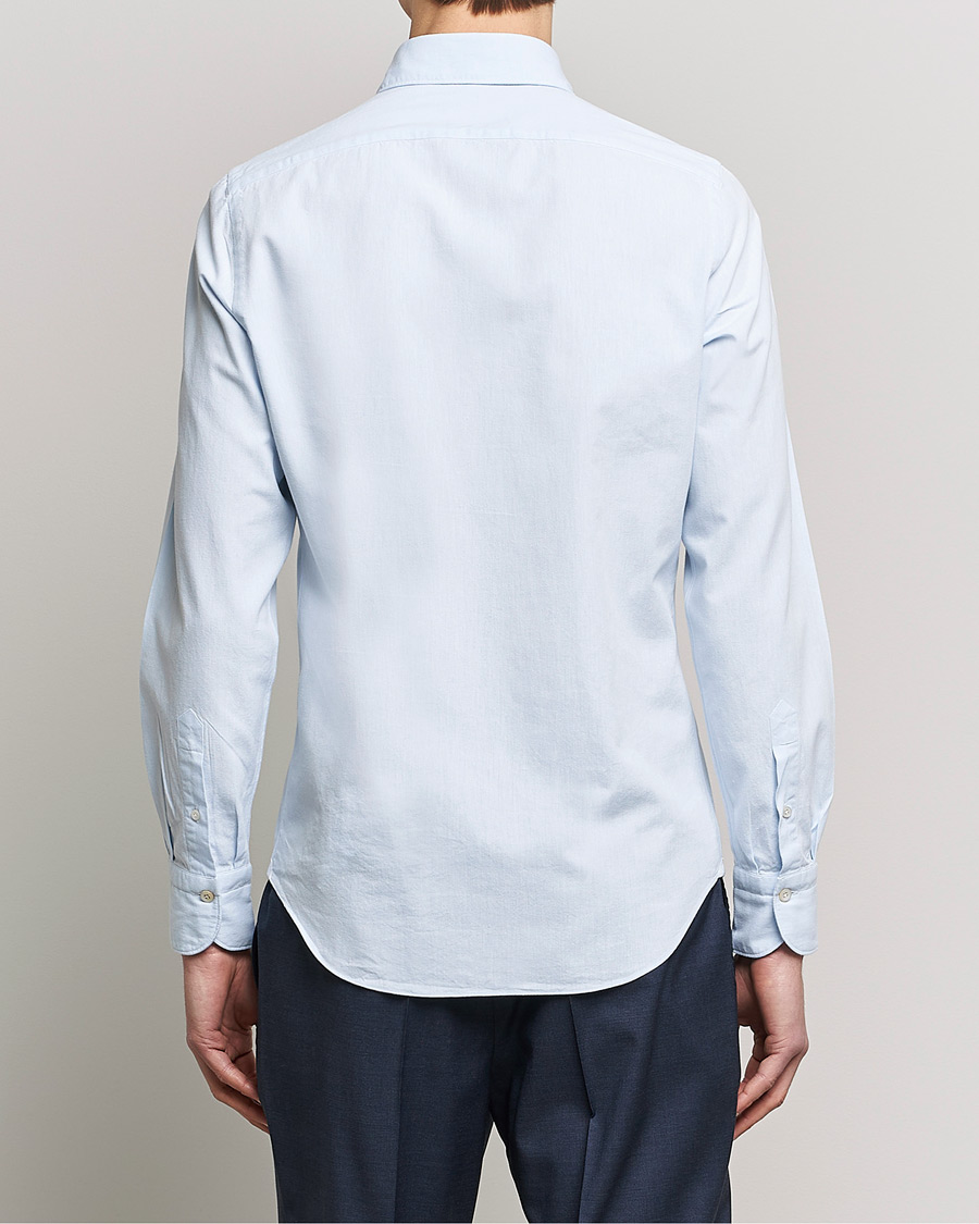 Herr | Skjortor | Finamore Napoli | Tokyo Slim Chambray Shirt Light Blue