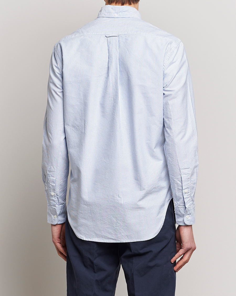 Herr | Skjortor | Gitman Vintage | Button Down Oxford Shirt Blue Stripe