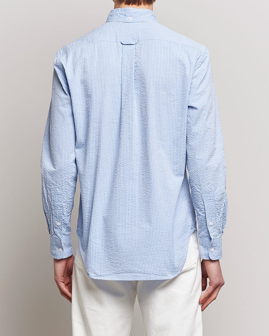 Herr | Skjortor | Gitman Vintage | Tonal Seersucker Shirt Light Blue