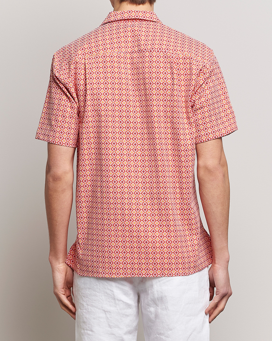 Herr | Skjortor | Gitman Vintage | Summer Ready Jacquard Camp Shirt Rosa