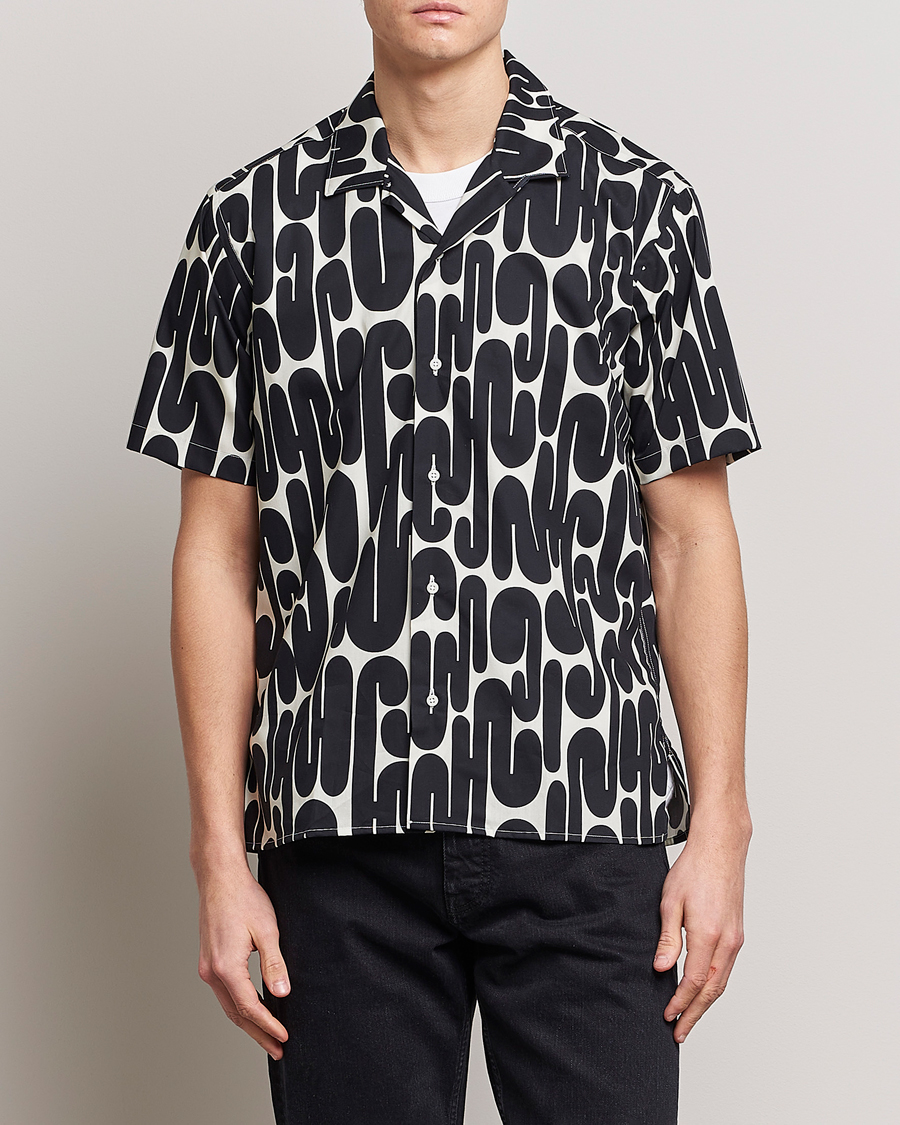 Herr | Skjortor | Gitman Vintage | Alexander Girard Camp Shirt Black/White