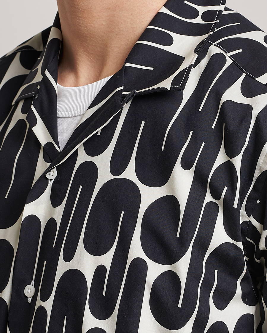 Herr | Skjortor | Gitman Vintage | Alexander Girard Camp Shirt Black/White