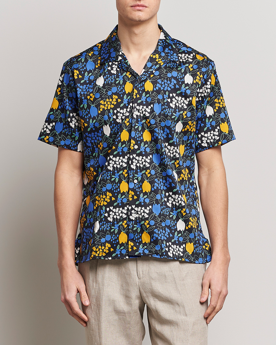 Herr | Skjortor | Gitman Vintage | Tulip Fields Camp Shirt Blue