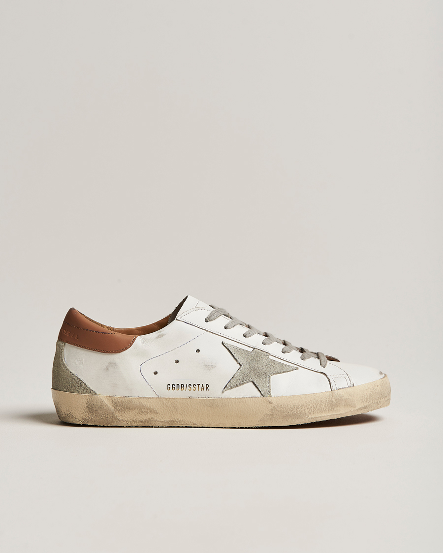 Herr | Golden Goose Deluxe Brand Super-Star Sneakers White/Brown | Golden Goose | Deluxe Brand Super-Star Sneakers White/Brown