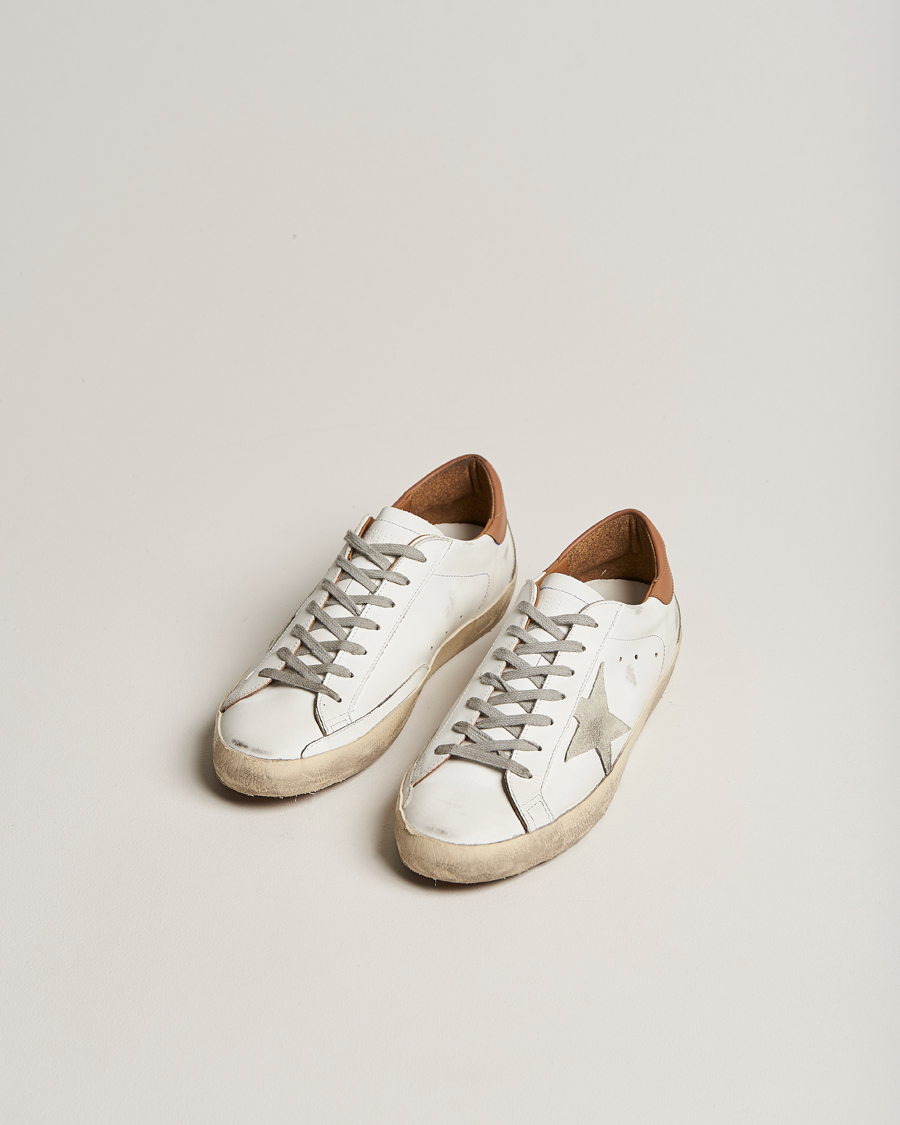 Herr | Golden Goose Deluxe Brand Super-Star Sneakers White/Brown | Golden Goose | Deluxe Brand Super-Star Sneakers White/Brown