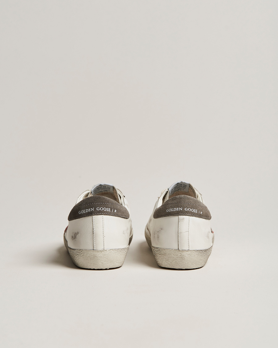 Herr | Golden Goose Deluxe Brand Super-Star Sneakers White/Red | Golden Goose | Deluxe Brand Super-Star Sneakers White/Red