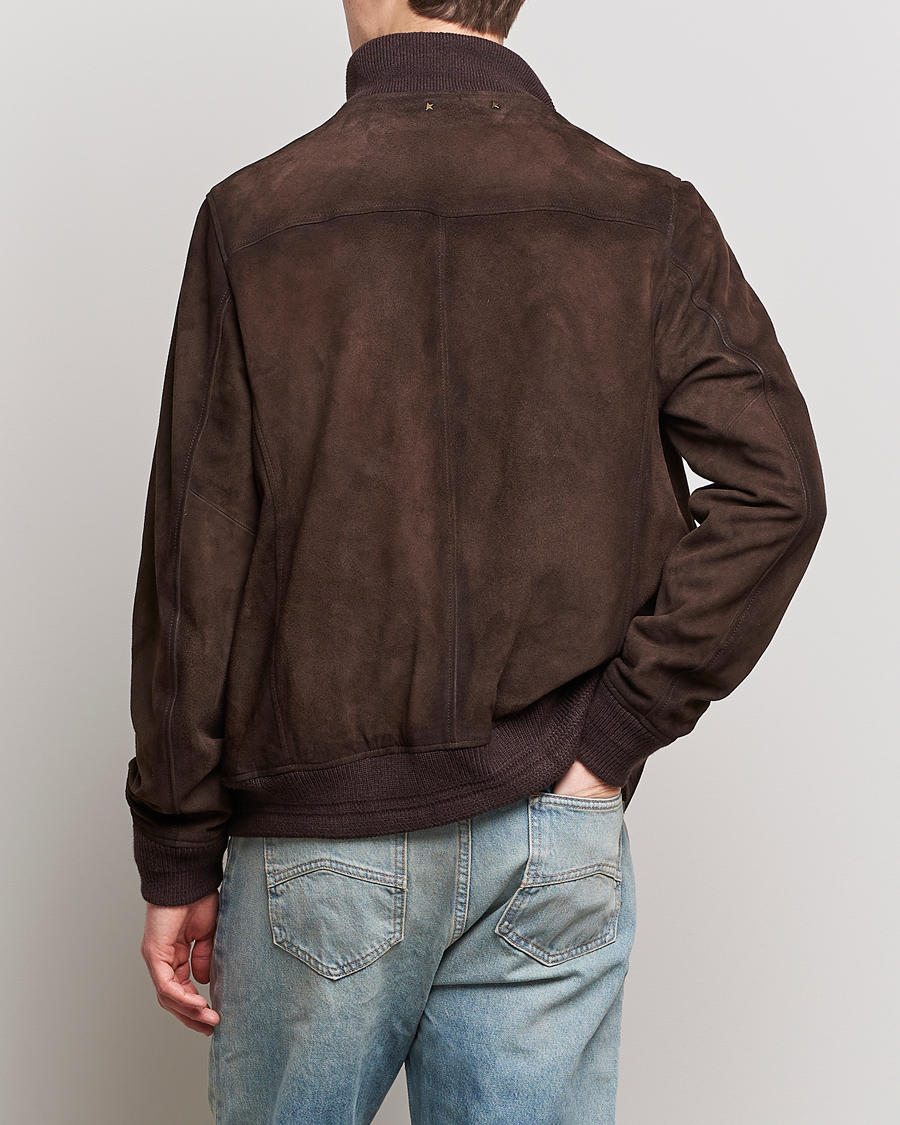 Herr | Jackor | Golden Goose | Deluxe Brand Soft Suede Jacket Dark Brown Suede