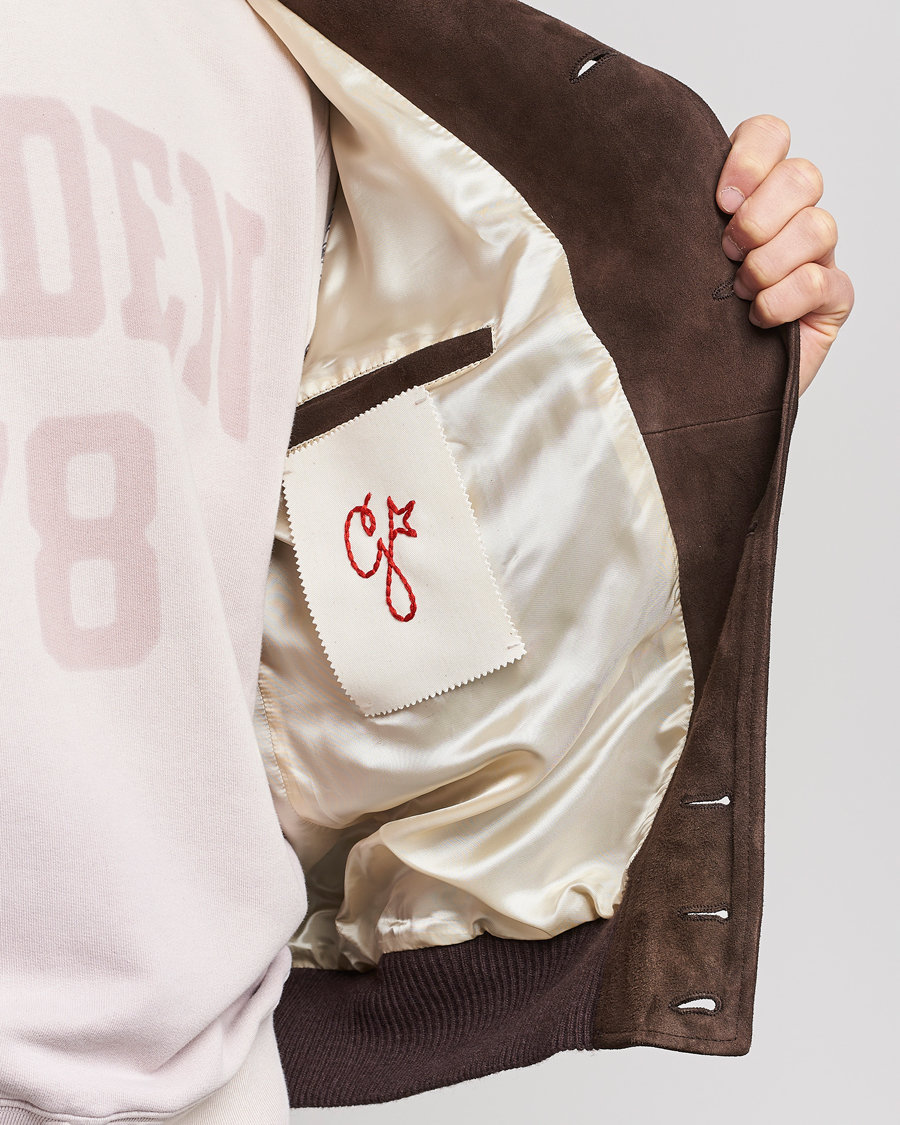 Herr | Jackor | Golden Goose | Deluxe Brand Soft Suede Jacket Dark Brown Suede