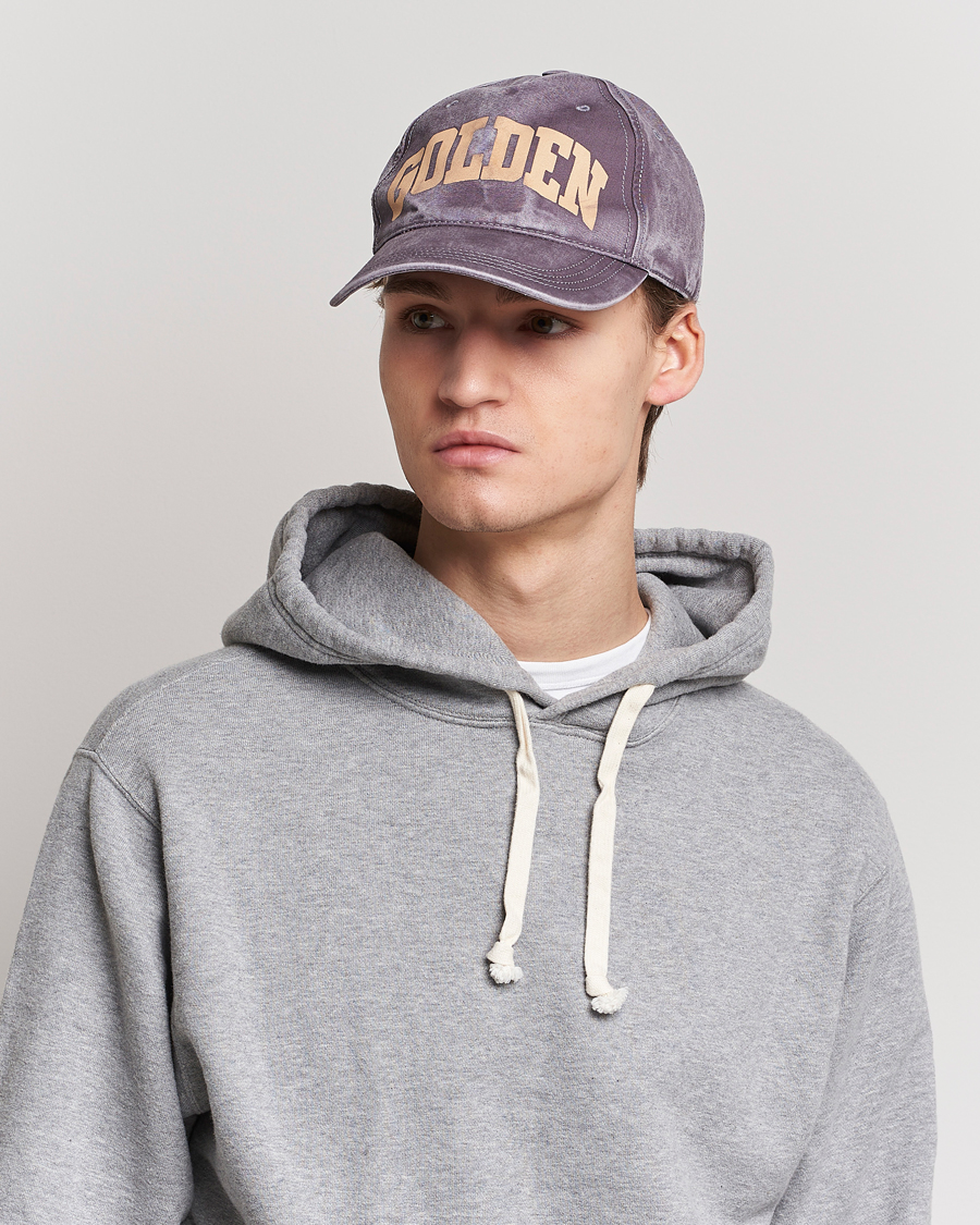 Herr | Golden Goose Deluxe Brand Distressed Cotton Baseball Cap Marzipan | Golden Goose | Deluxe Brand Distressed Cotton Baseball Cap Marzipan