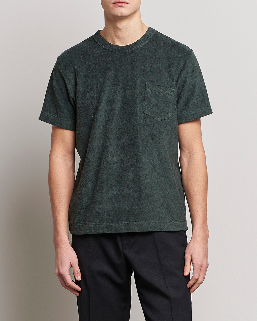 Herr | Terry | Howlin' | Fons Cotton Blend Terry Pocket Tee Greenish
