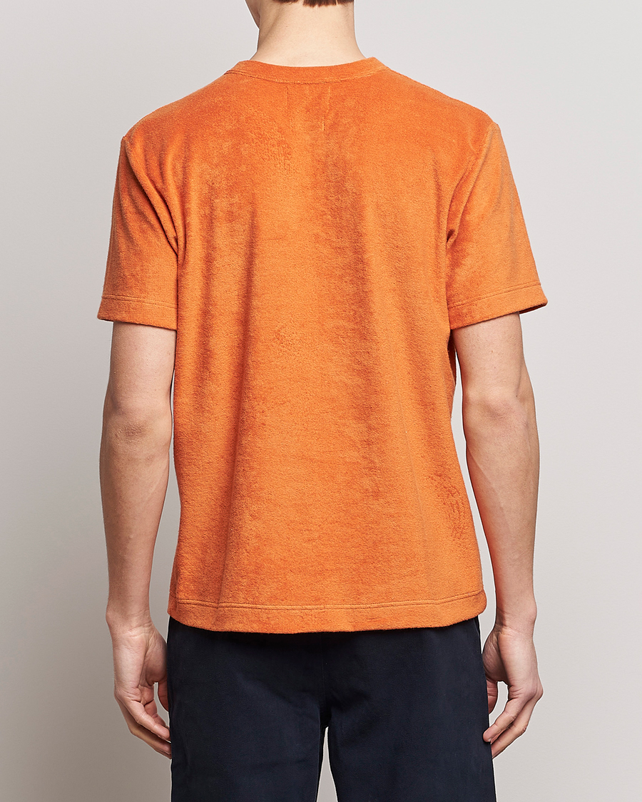 Herr | T-Shirts | Howlin' | Fons Cotton Blend Terry Pocket Tee Tangerine Dream