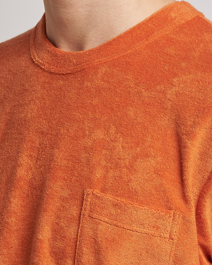Herr | T-Shirts | Howlin' | Fons Cotton Blend Terry Pocket Tee Tangerine Dream