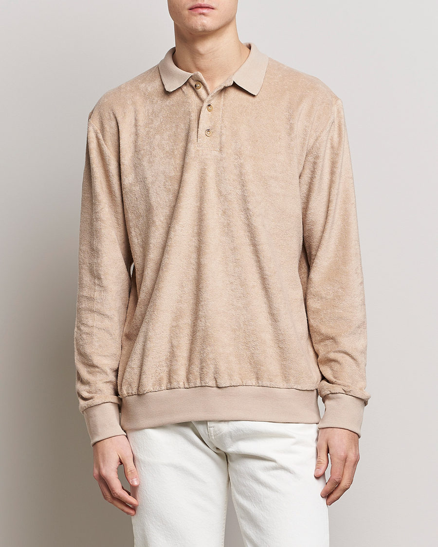 Herr | Tröjor | Howlin' | Long Sleeve Terry Polo Cashew