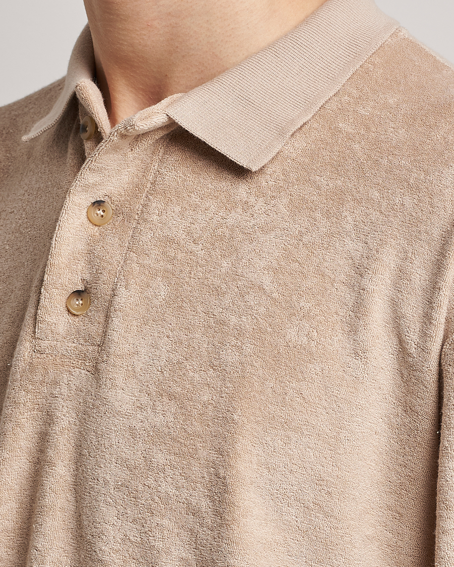 Herr | Tröjor | Howlin' | Long Sleeve Terry Polo Cashew