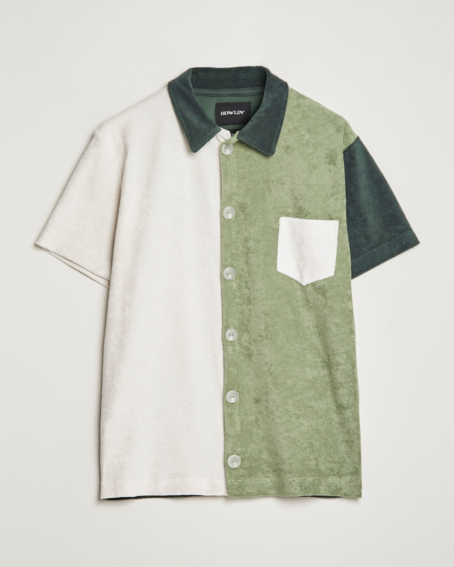 Herr | Skjortor | Howlin' | Short Sleeve Color Block Terry Shirt Agave