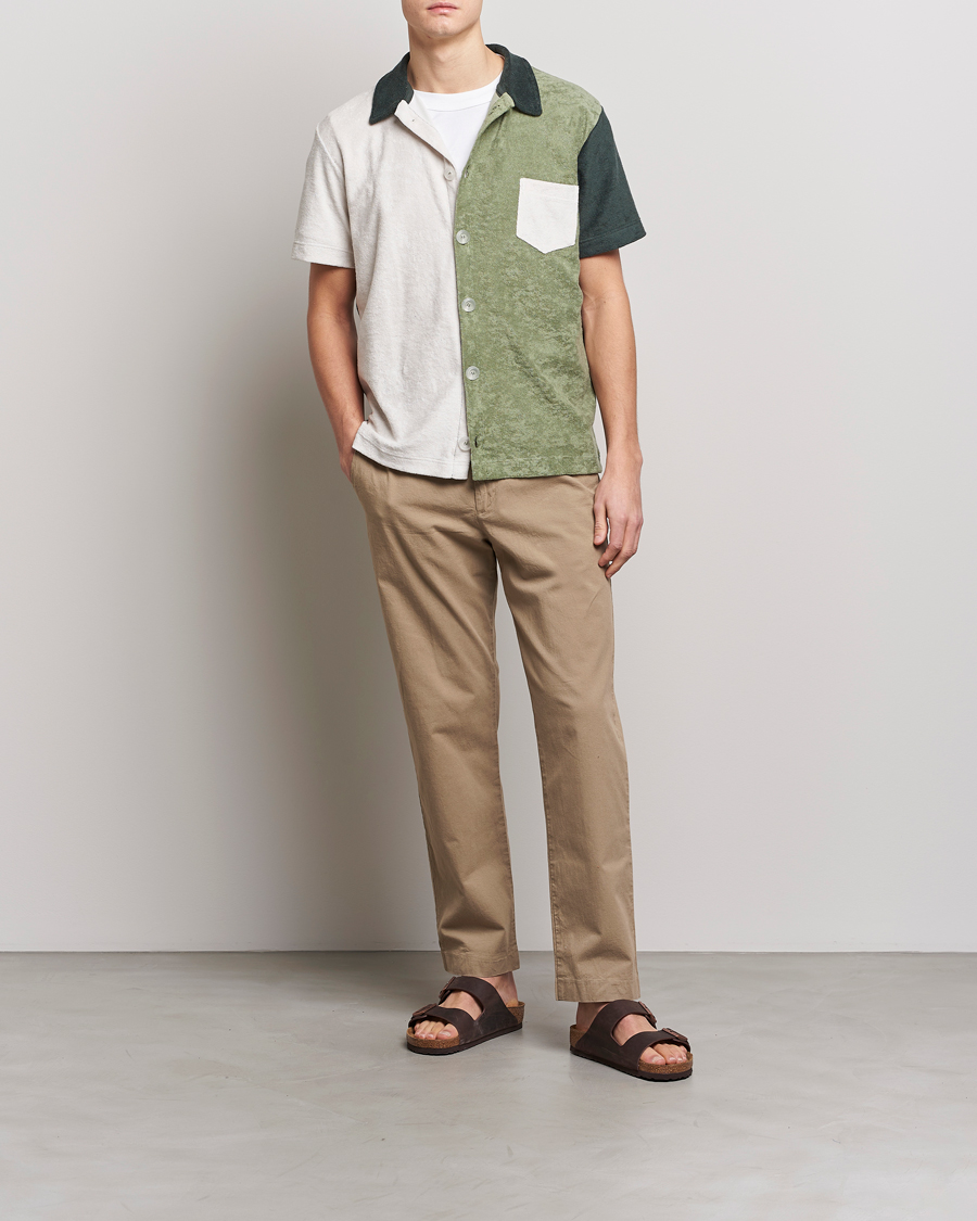 Herr | Skjortor | Howlin' | Short Sleeve Color Block Terry Shirt Agave