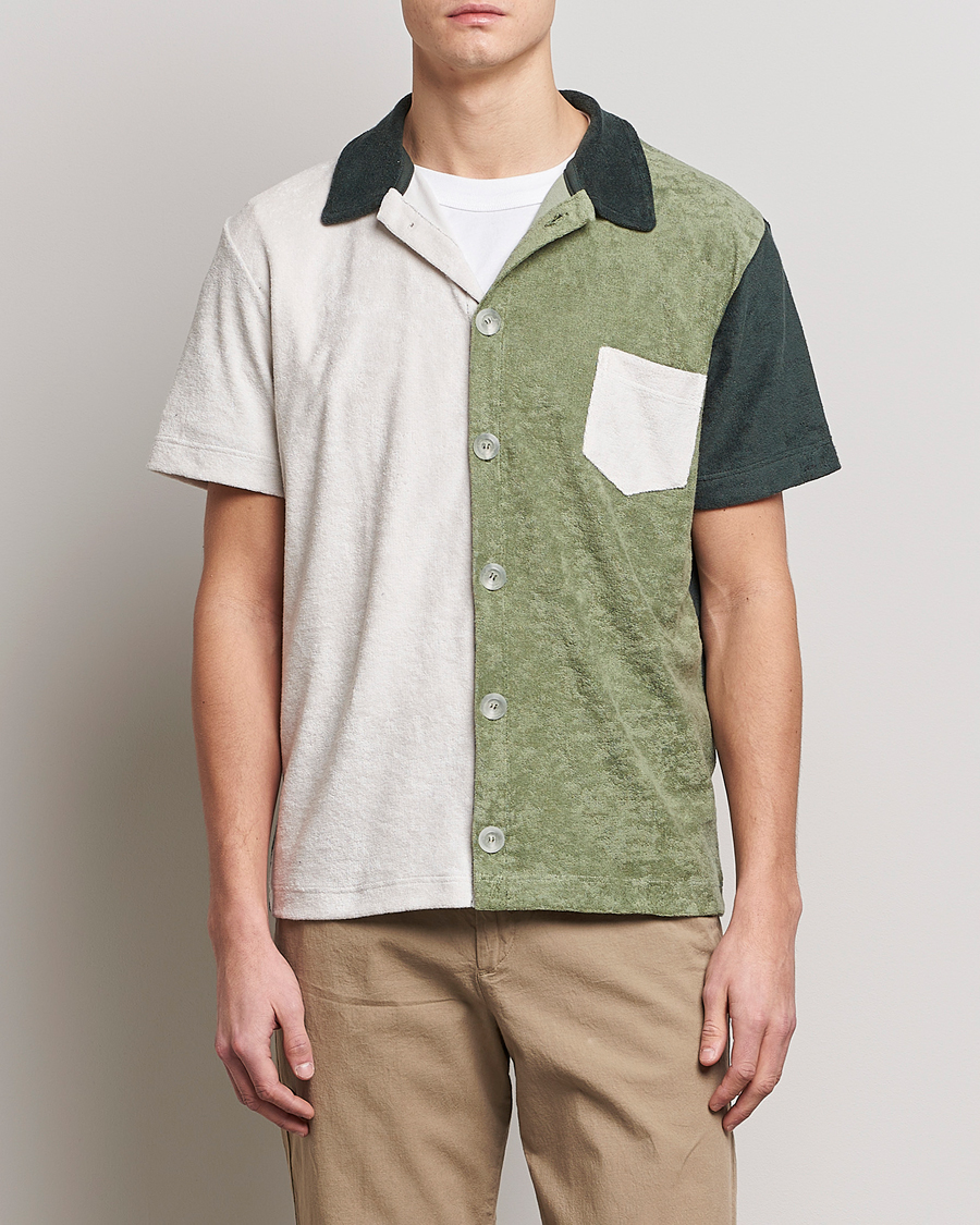 Herr | Skjortor | Howlin' | Short Sleeve Color Block Terry Shirt Agave