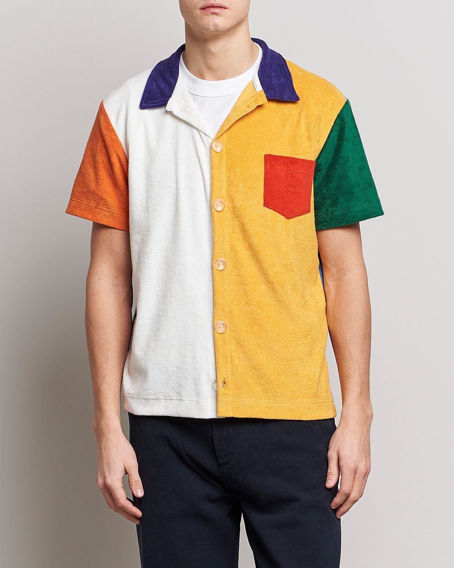 Herr | Skjortor | Howlin' | Short Sleeve Color Block Terry Shirt Butter In The Sun