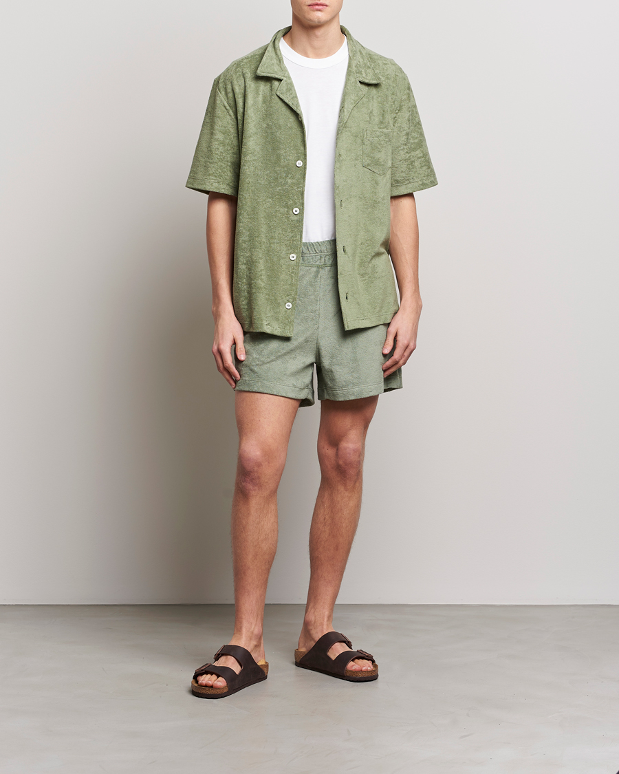Herr | Shorts | Howlin' | Cotton Blend Terry Shorts Agave