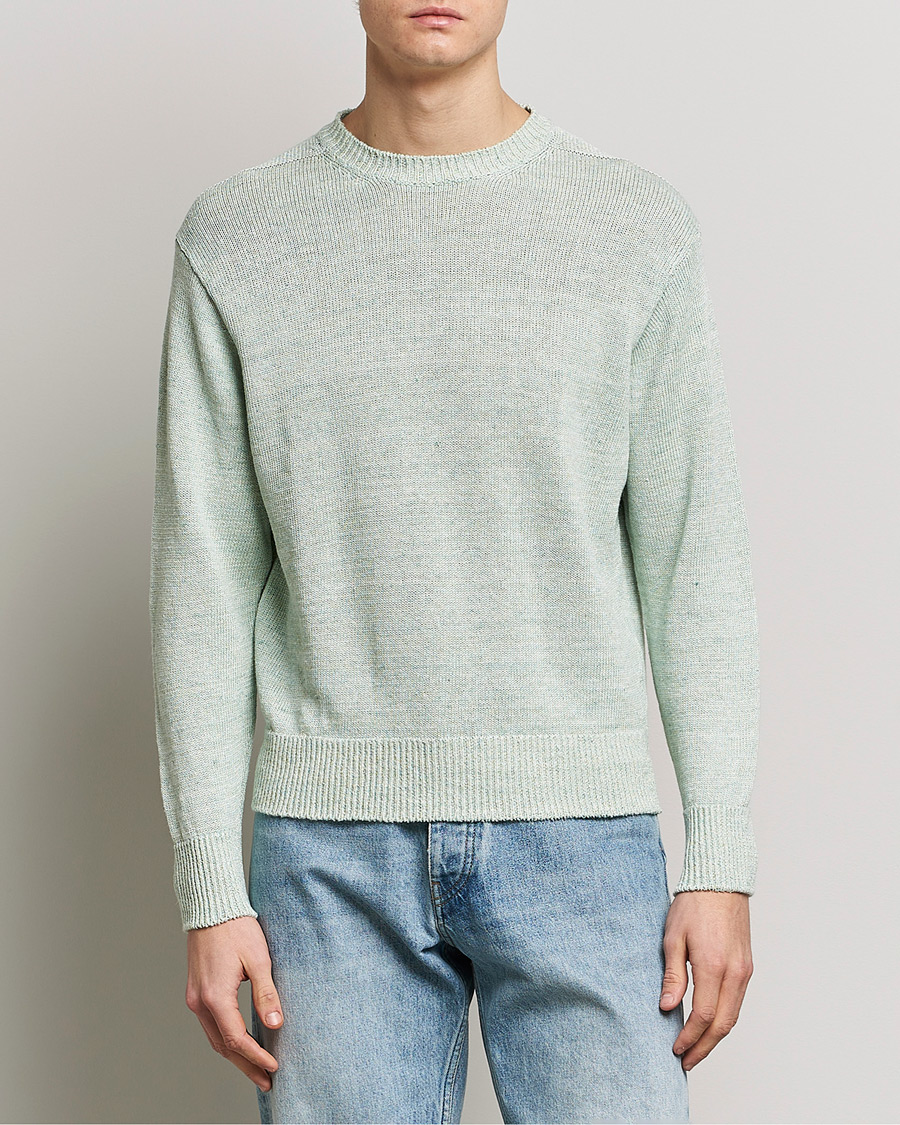 Herr |  | Inis Meáin | Donegal Washed Linen Crew Neck Mint