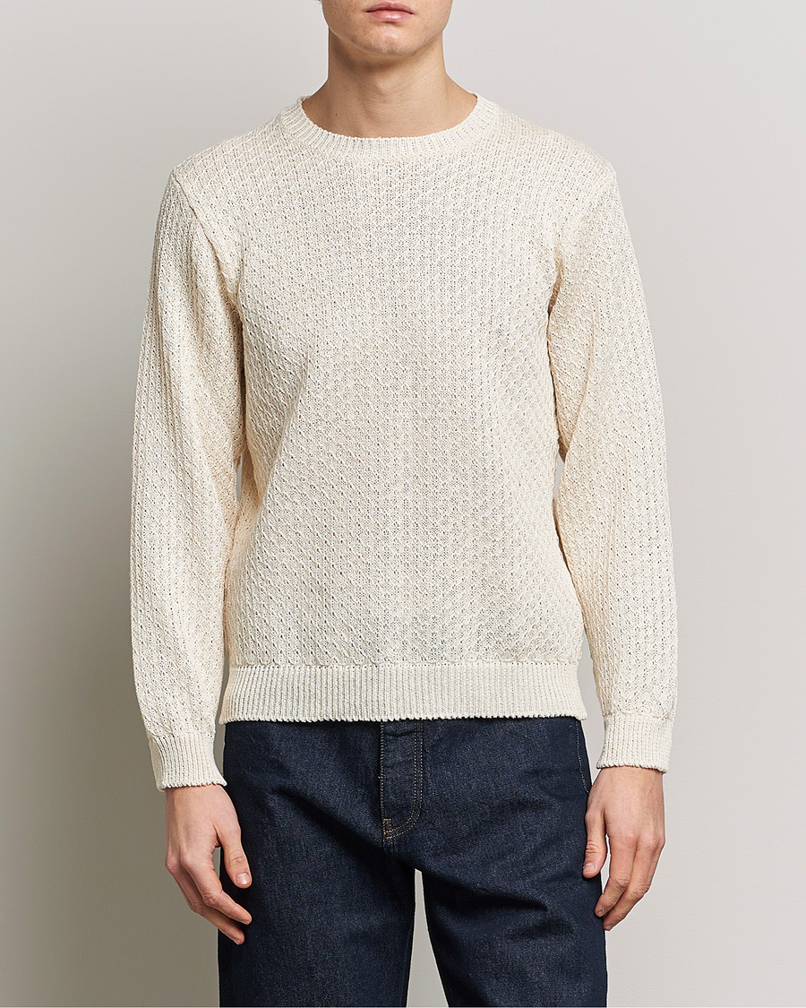 Herr |  | Inis Meáin | Fishnet Linen Sweater Mist