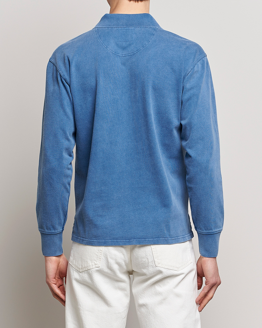 Herr | Tröjor | Drake's | Long Sleeve Jersey Polo Navy
