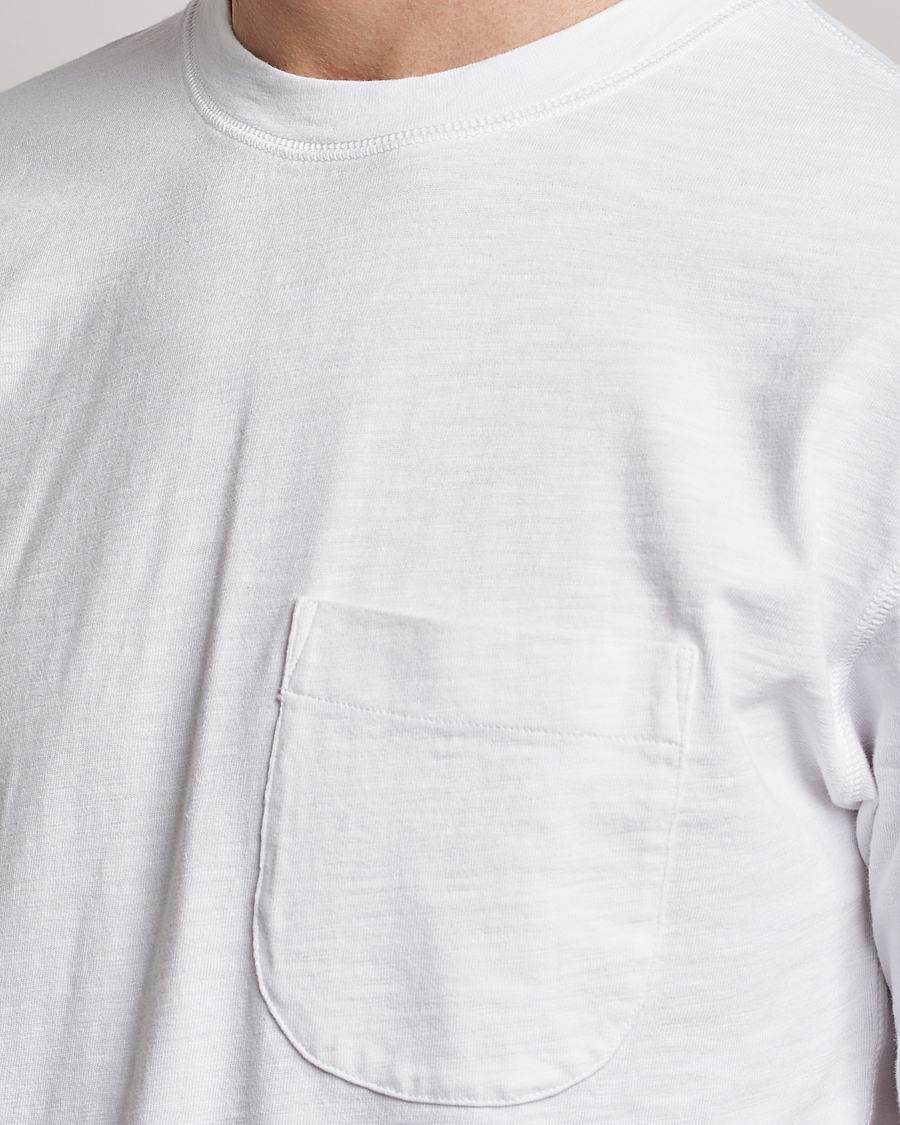 Herr | T-Shirts | Drake's | Cotton Pocket T-Shirt White
