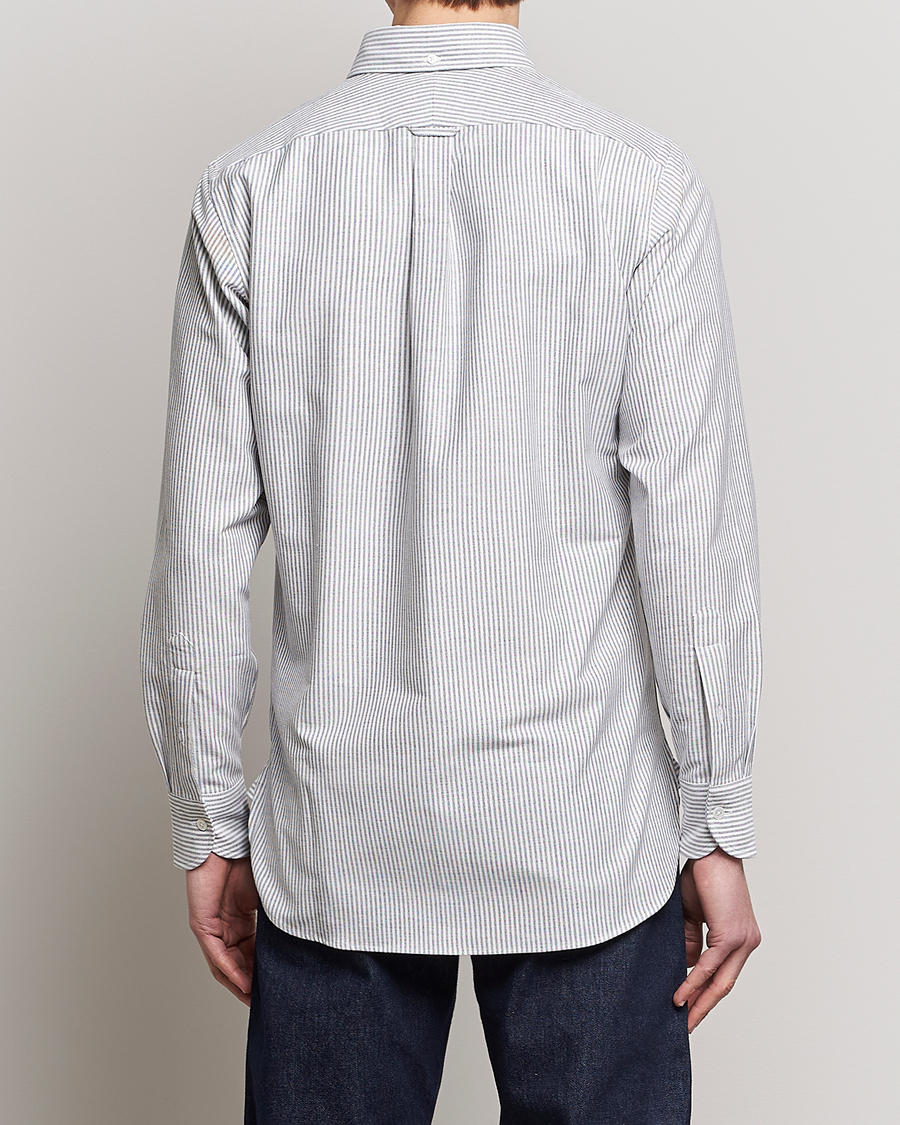 Herr | Skjortor | Drake's | Striped Button Down Oxford Shirt Black