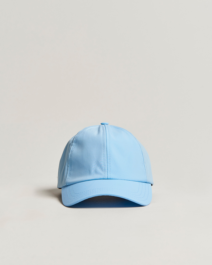 Herr | Mackintosh Tipping Baseball Cap Sky Blue | Mackintosh | Tipping Baseball Cap Sky Blue