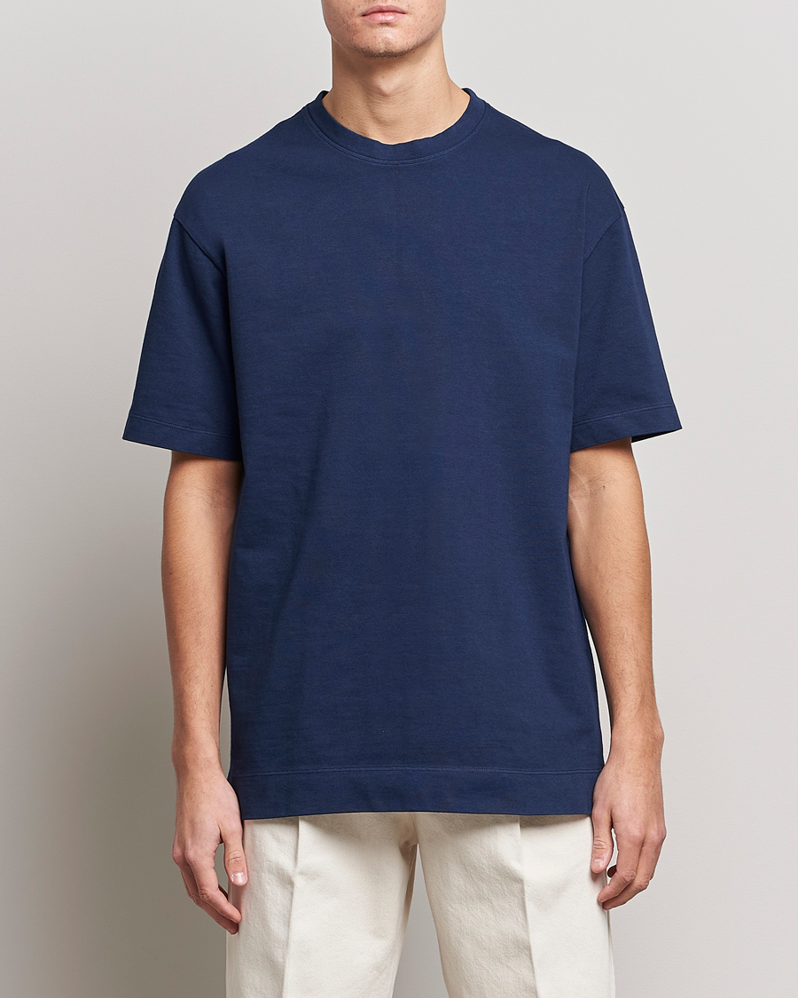 Herr |  | Massimo Alba | Nevis Short Sleeve T-Shirt Navy