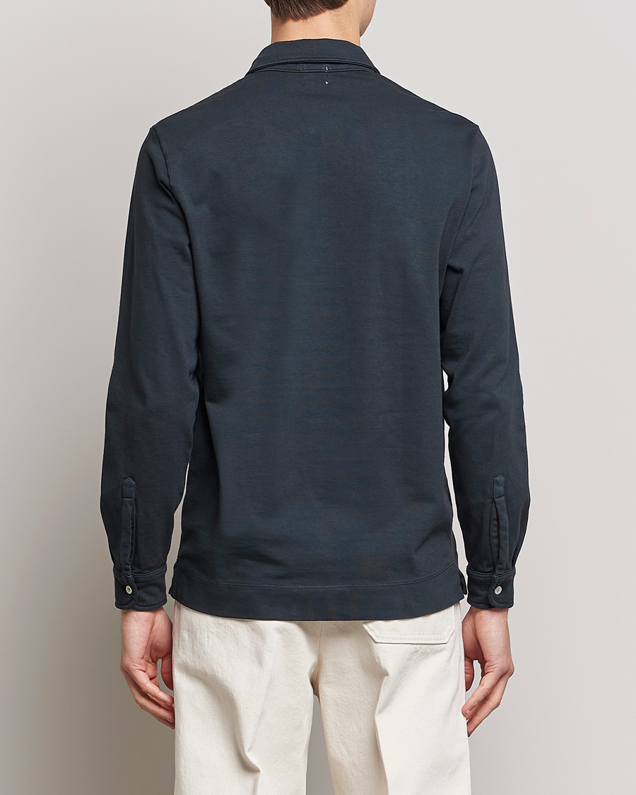 Herr | Tröjor | Massimo Alba | Ischia Long Sleeve Cotton Polo Washed Black