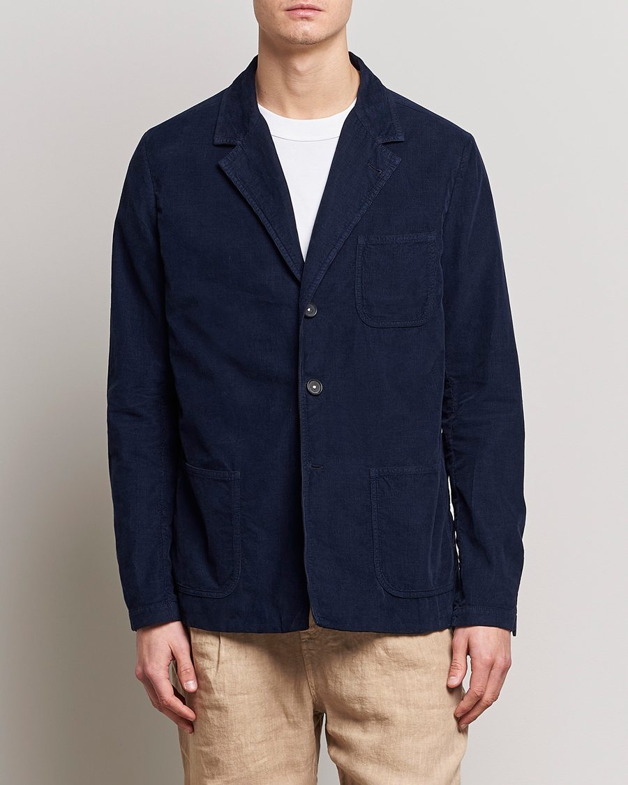 Herr | Kavajer | Massimo Alba | Baglietto Baby Corduroy Jacket Navy