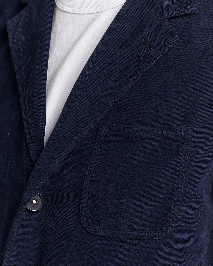Herr | Kavajer | Massimo Alba | Baglietto Baby Corduroy Jacket Navy
