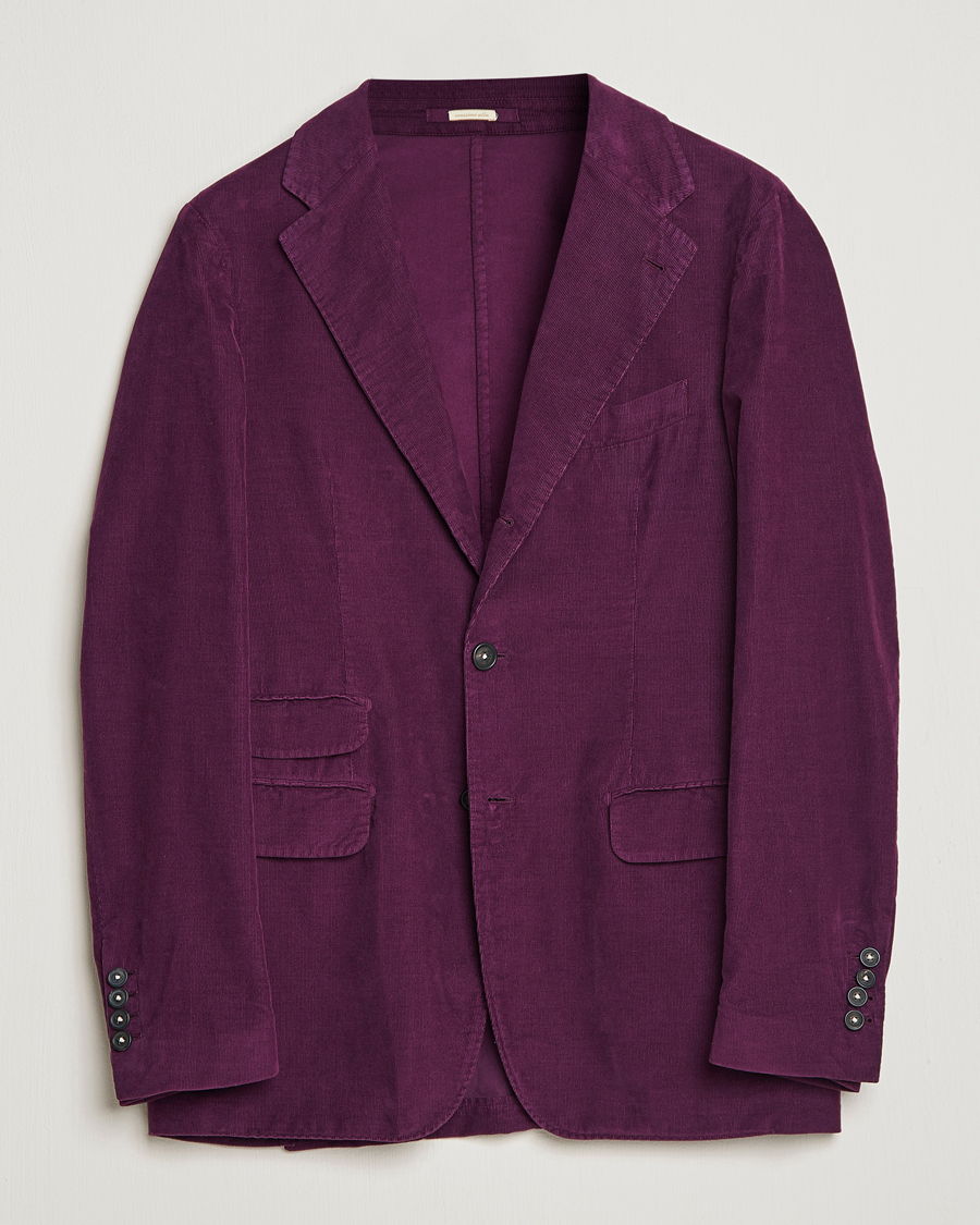Herr | Kavajer | Massimo Alba | Baby Corduroy Blazer Plum