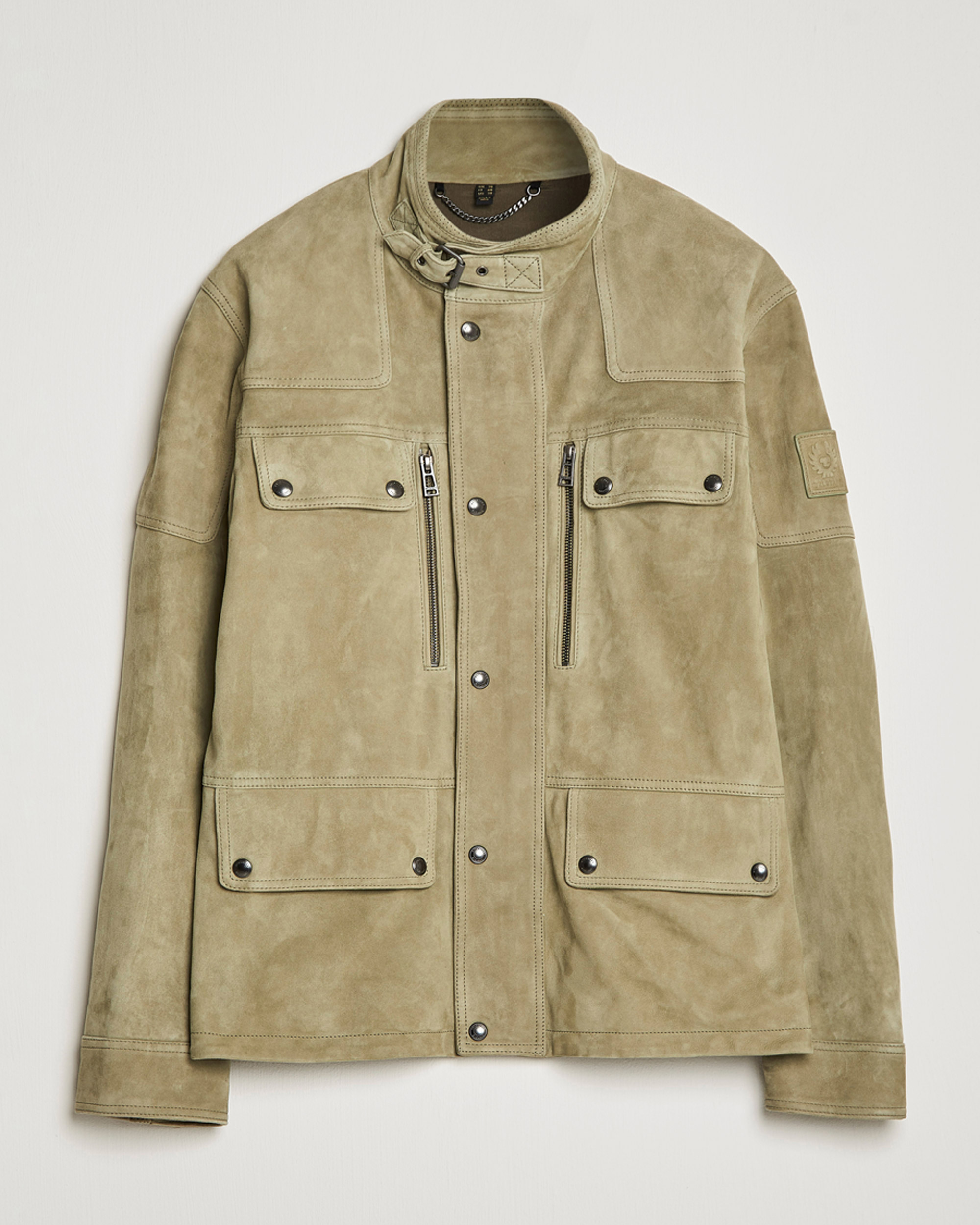 Herr | Jackor | Belstaff | Dene Suede Field Jacket Aloe